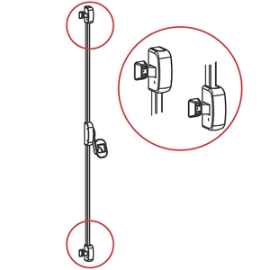 Panikové kování model PUSH-PAD, 2-bodové horizontá